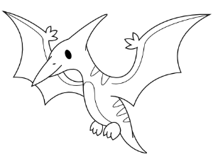 Baby Pterodactyl Coloring Page