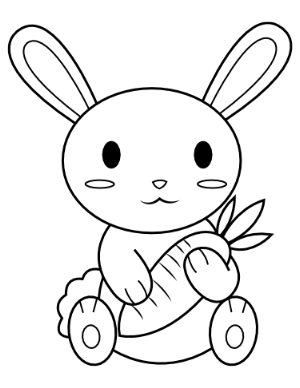 Baby Rabbit Coloring Page