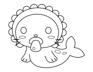 Baby Seal Coloring Page