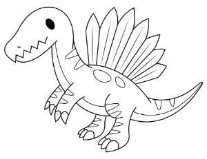 Baby Spinosaurus Coloring Page