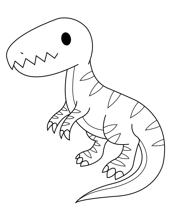 cute trex coloring page