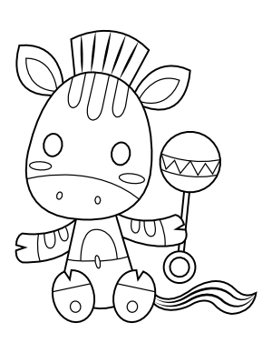 Baby Zebra Coloring Page