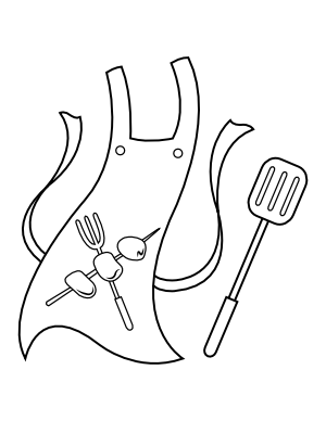 Barbecue Apron Coloring Page