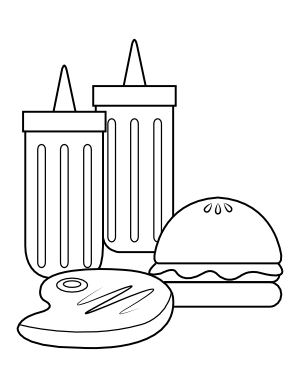 Barbecue Food Coloring Page