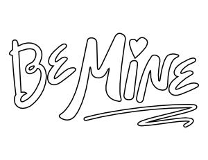 Be Mine Coloring Page