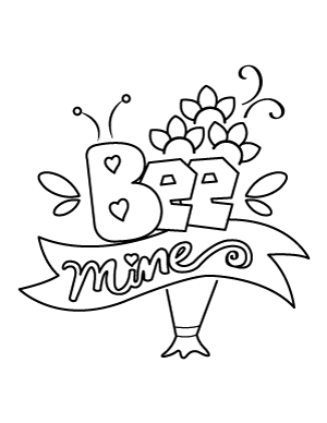 Bee Mine Coloring Page