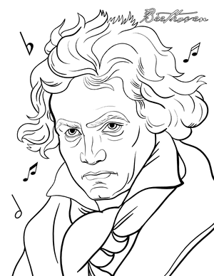 Beethoven Coloring Page