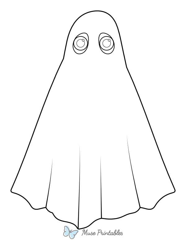 Big Eyed Ghost Coloring Page