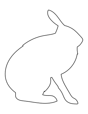 Blank Arctic Hare Coloring Page