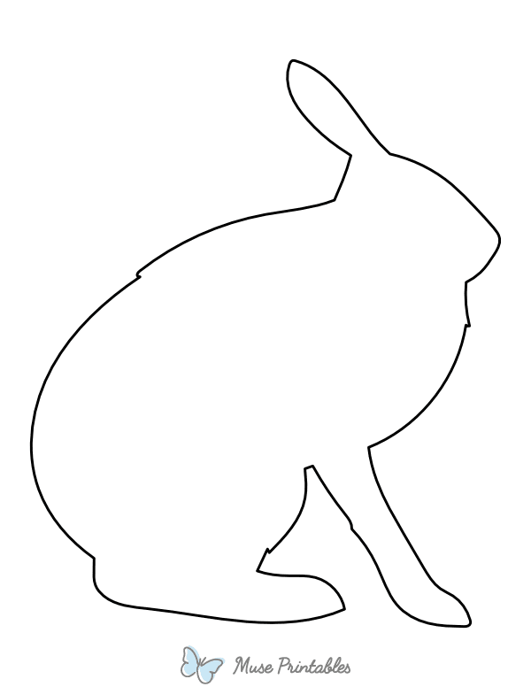 Blank Arctic Hare Coloring Page