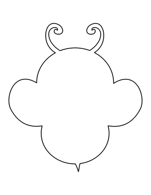 Blank Bee Coloring Page