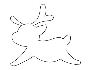 Blank Cartoon Reindeer Coloring Page