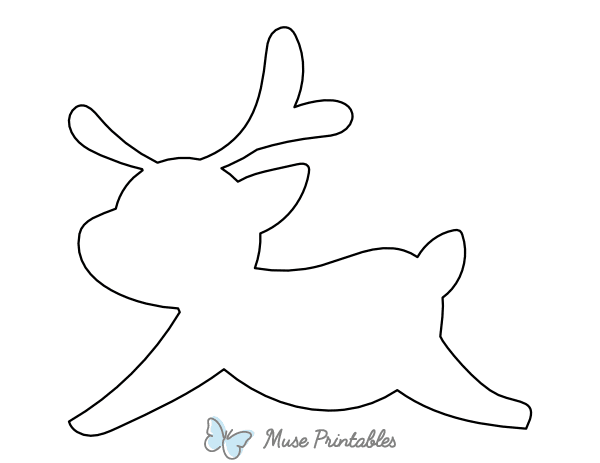 Blank Cartoon Reindeer Coloring Page