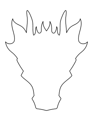 Blank Dragon Head Coloring Page