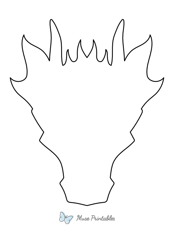 Blank Dragon Head Coloring Page