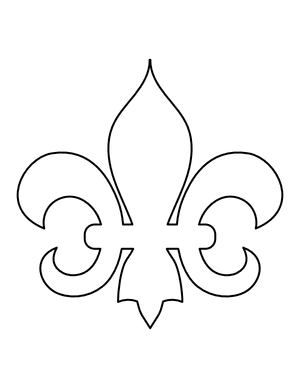 Blank Fleur De Lis Coloring Page