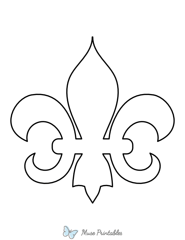 Blank Fleur De Lis Coloring Page