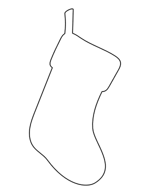 Blank Hanging Christmas Stocking Coloring Page