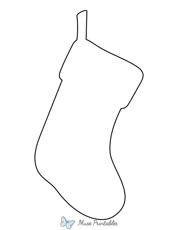 Blank Hanging Christmas Stocking Coloring Page