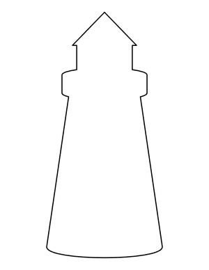 Blank Lighthouse Coloring Page