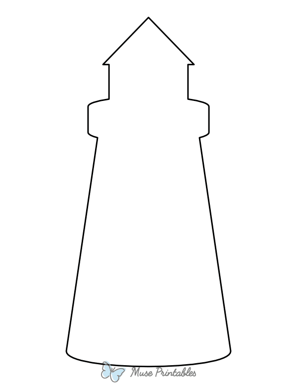 Blank Lighthouse Coloring Page