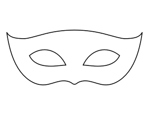 Blank Mardi Gras Mask Coloring Page