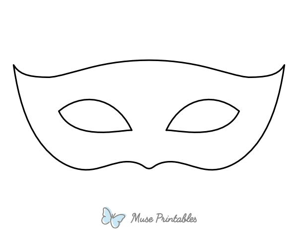 Blank Mardi Gras Mask Coloring Page