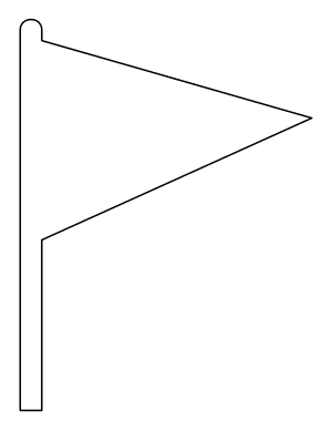 Blank Pennant Flag Coloring Page