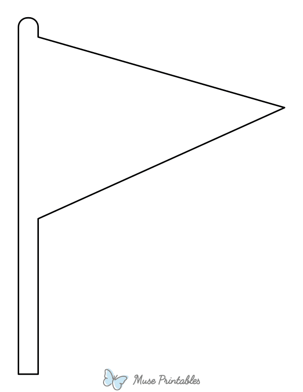 Blank Pennant Flag Coloring Page