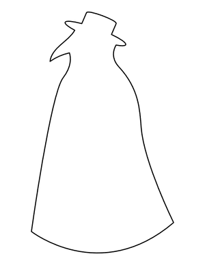 Blank Plague Doctor Coloring Page