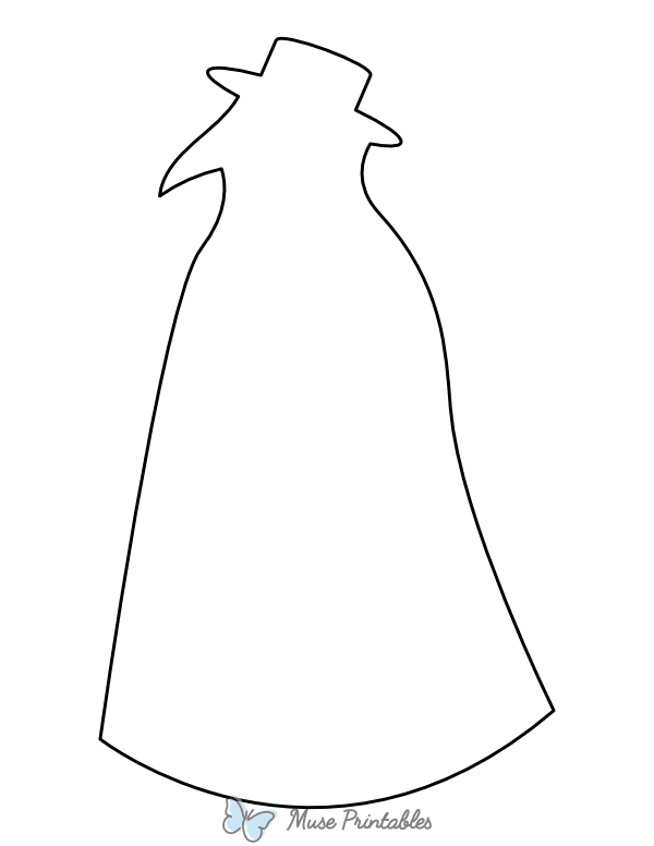 Blank Plague Doctor Coloring Page