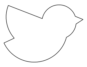 Blank Simple Bird Coloring Page