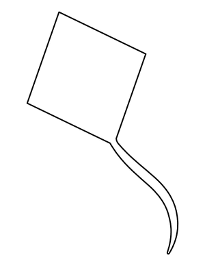 Blank Simple Kite Coloring Page