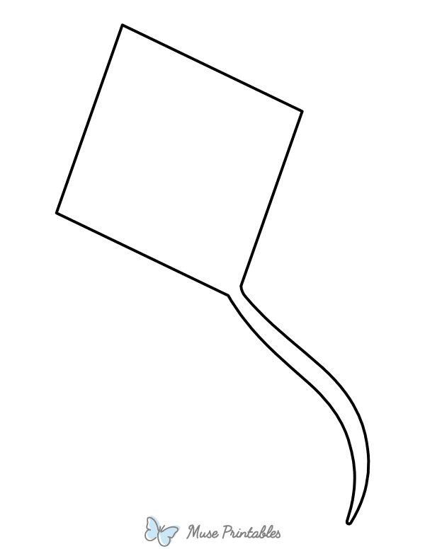 Blank Simple Kite Coloring Page