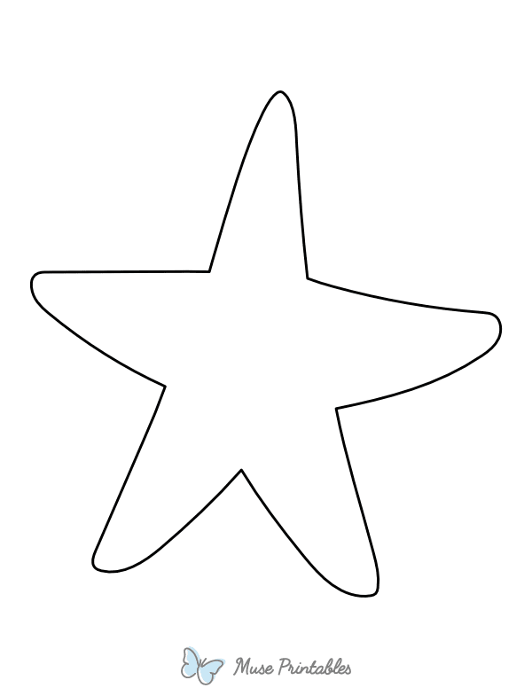 Blank Starfish Coloring Page