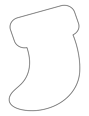 Blank Stocking Coloring Page