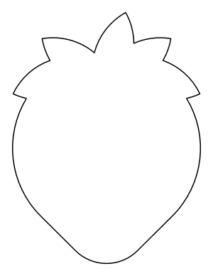 Blank Strawberry Coloring Page