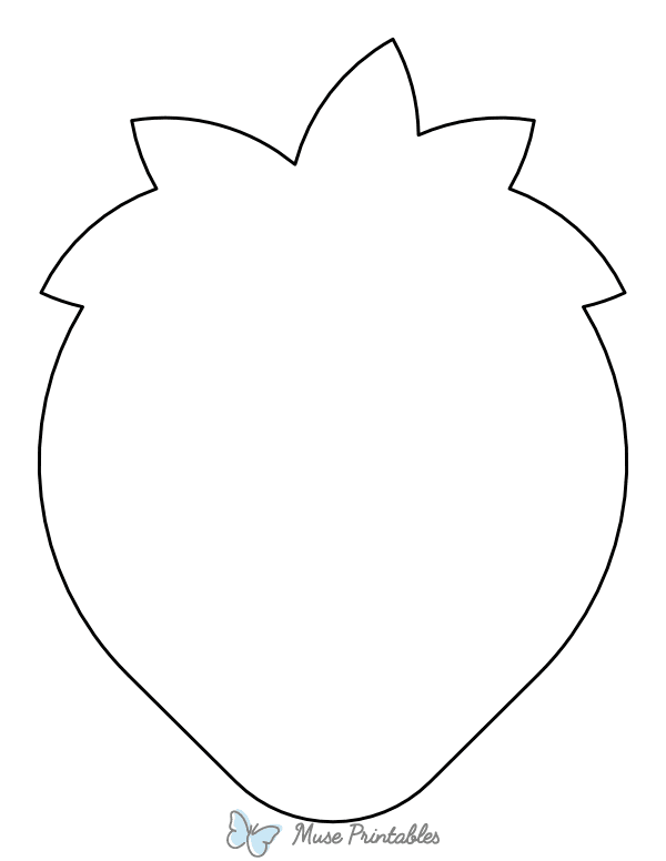 Blank Strawberry Coloring Page