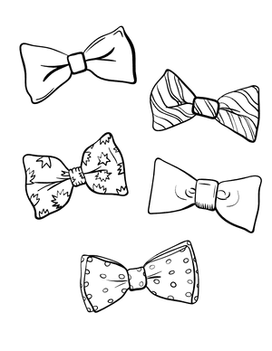 Bow Tie Coloring Page