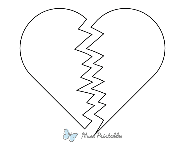 Broken Heart Coloring Page