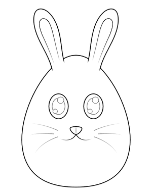 Bunny Easter Egg Coloring Page