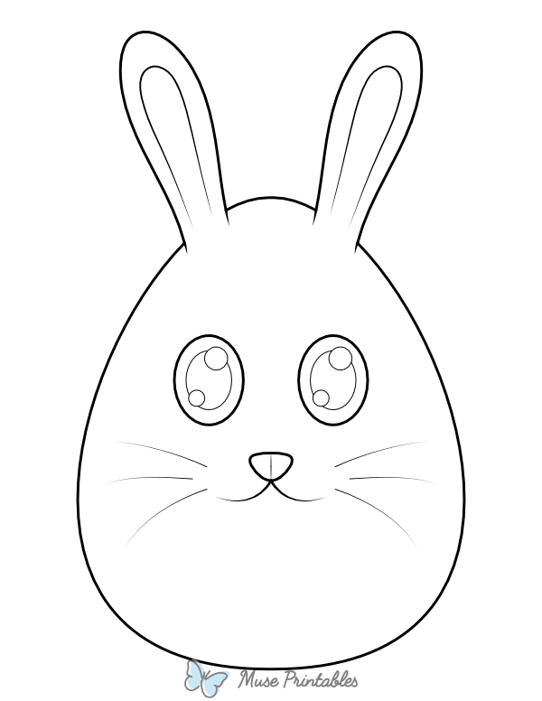 Bunny Easter Egg Coloring Page