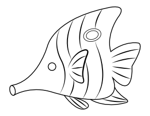 Butterfly Fish Coloring Page