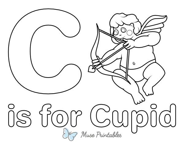 C Is for Cupid Coloring Page