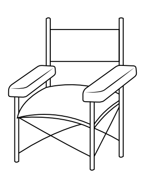 Camping Chair Coloring Page