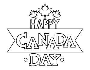 Canada Day Banner Coloring Page