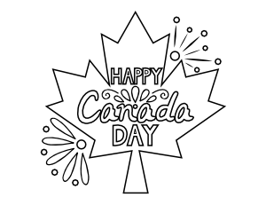 Canada Day Maple Leaf Coloring Page