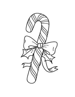 Candy Cane Coloring Page