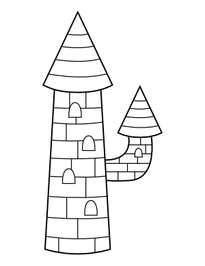 Castle Tower Coloring Page