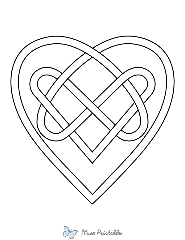 Celtic Heart Coloring Page